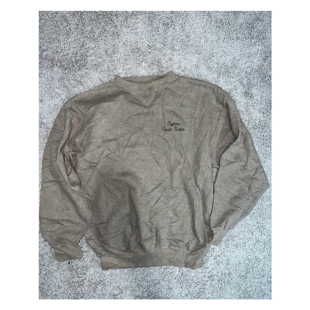 BAC textured long-sleeve sweater embroidered logo sz M